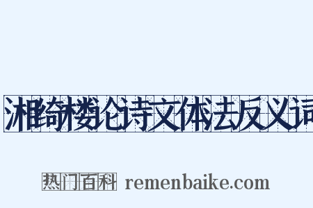 湘绮楼论诗文体法反义词是什么意思的图片